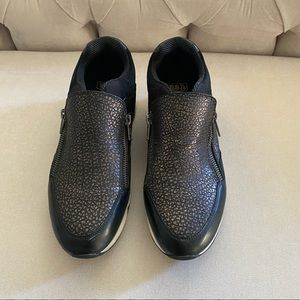 Ash leather zip up sneakers